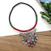 Handmade Retro Embroidery Tassel Short Collar Women's Versatile Personality Bell Necklace Performance Necklace