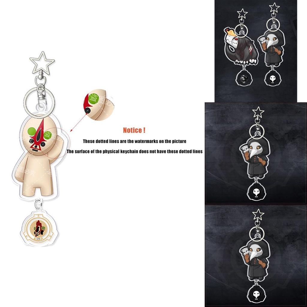 Акриловый брелок с логотипом Фонда SCP, подвеска на сумку, аксессуары в стиле чумного доктора, унисекс, стильный дизайн