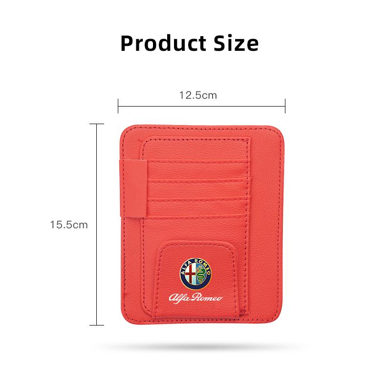 ULXMV1 Car Sun Visor Storage Clip Organizer Pen Card Bill Glasses Holder For Alfa Romeo 4C 159 Spider Giulia Giulietta 156 Mito 147 8C