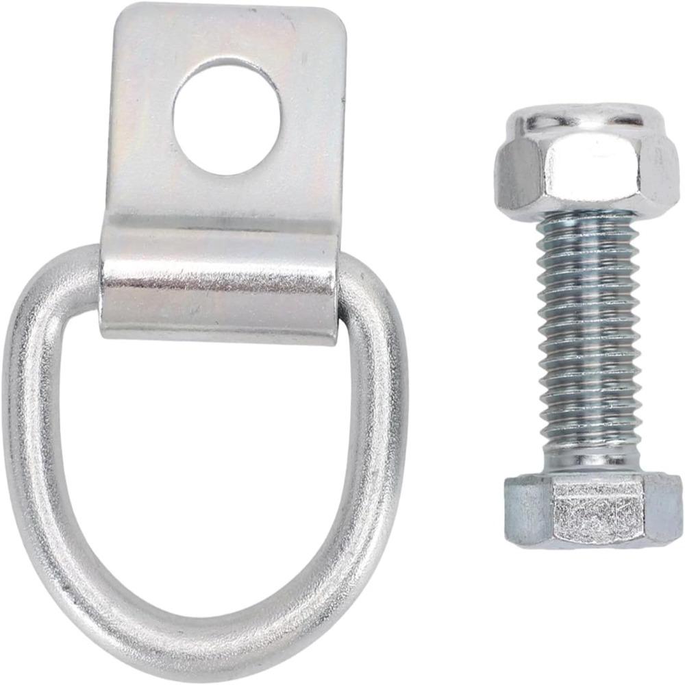 2PCS 14mm Hole Cargo Fixed Hook with Screw Trailer Pull Ring Durable Trailer Ring For Trailers