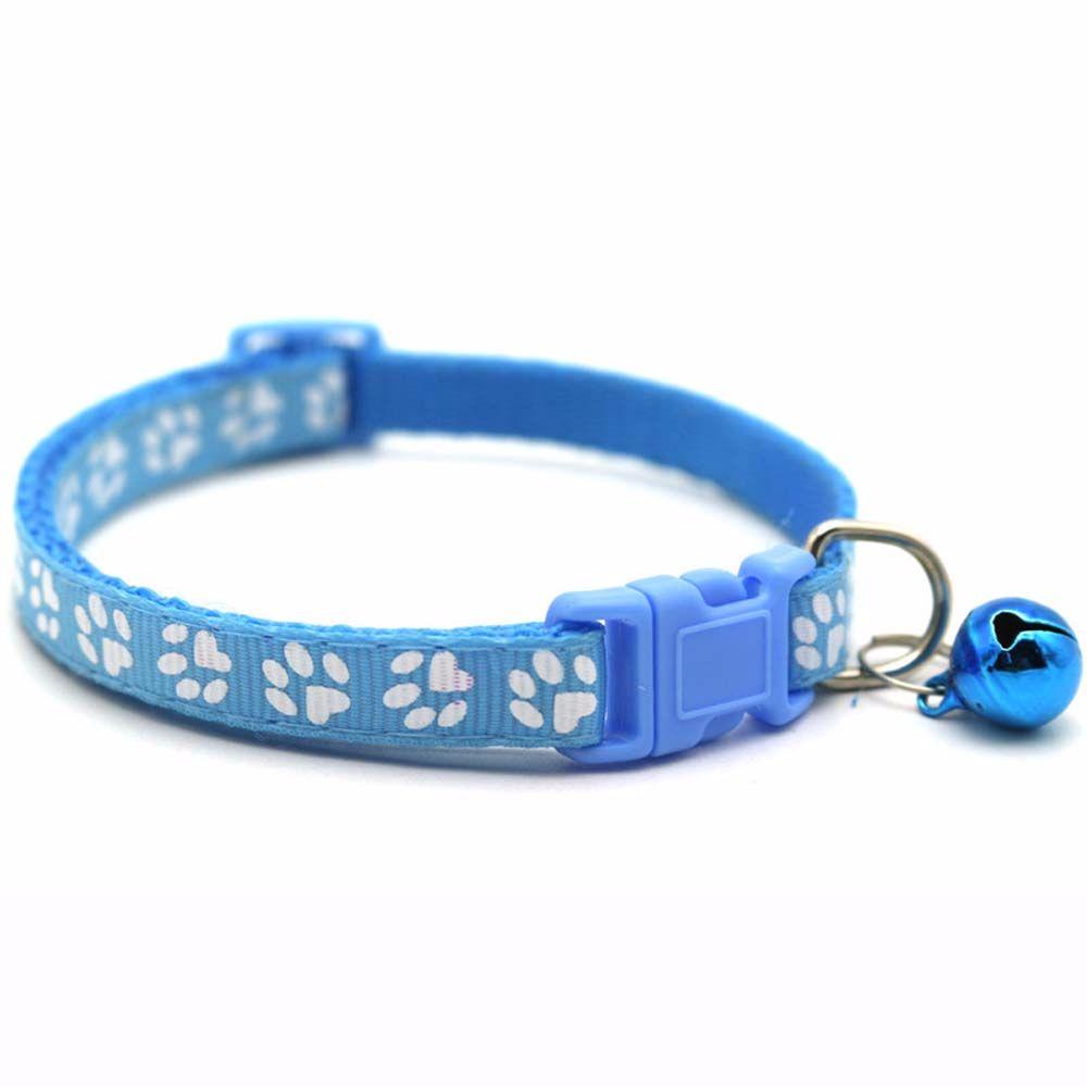 For Puppy Kitten With Bell Cat Paw Print Grooming Accessories Pet Collar Pet Supplies Cat Necklace