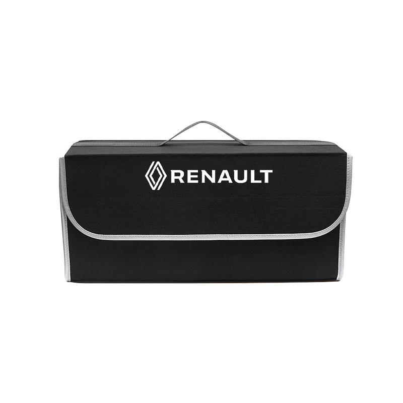 Interior Stickers Car Trunk Organizer Storage Bag Soft Felt Foldable Tidying Case For Renault QM6 Clio Koleos Megane Espace Kadj