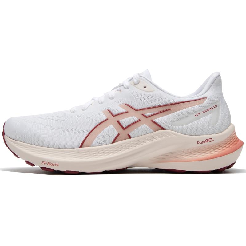 Asics GT 2000 12 White Light Garnet Women Sneakers 1012B506-100