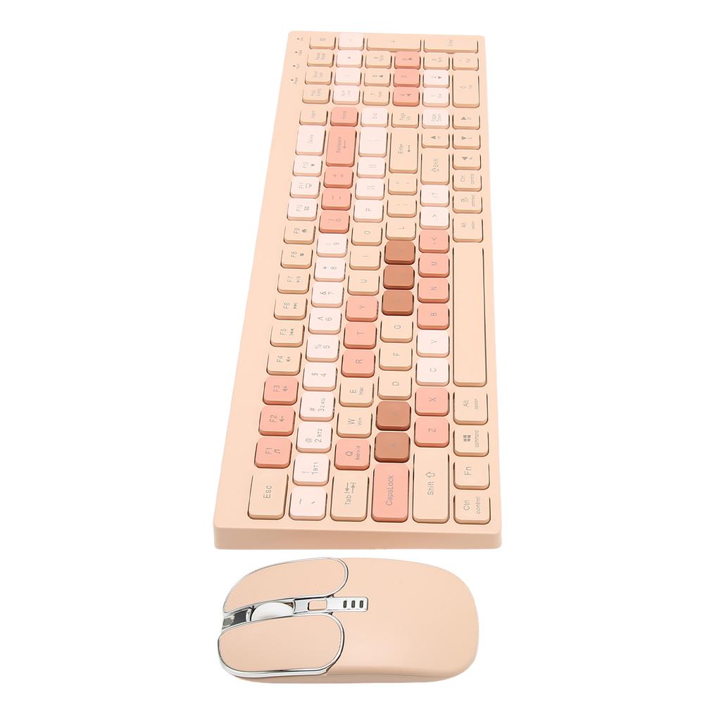 Keyboard Mouse Combo 2.4G Wireless Round Keycaps Ergonomic Type C   Keyboard and Mouse for Phone Tablet  