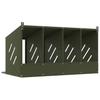 4 Compartment Chicken Nesting Box in Olive Green Metal