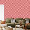 Christmas Coral and Red Stripes Wallpaper for Living Room and Bedroom 50x1000