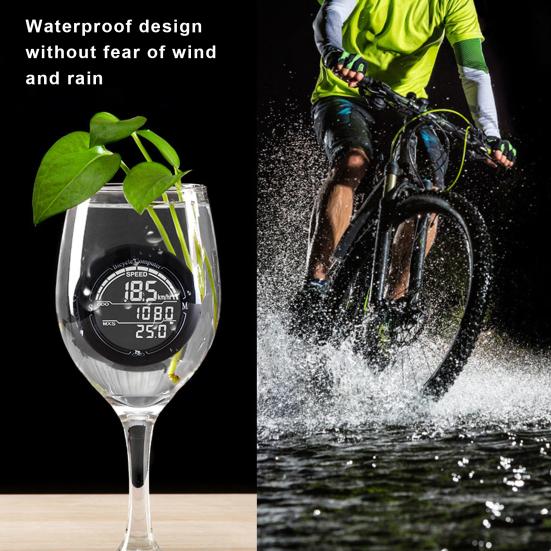 Велосипедный спидометр Беспроводной одометр Большой экран Легко читаемый IP67 Водонепроницаемый Простота установки Магнитный велосипедный компьютер