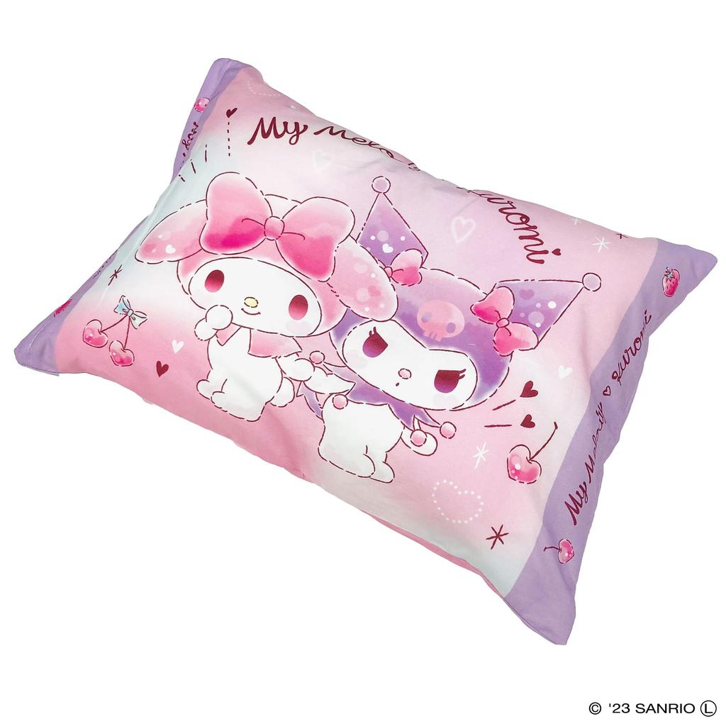 MORIPiLO Наволочка Morishita Sanrio My Melody 40x30 см, моющаяся, SANRIO Character Goods, фиолетовая 4621224, детская, Куроми-тян, прибл.
