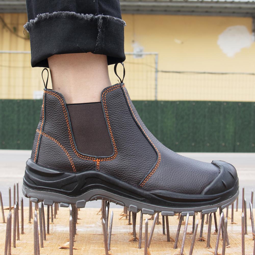 Ботинки из коровьей кожи Мужские Водонепроницаемые Защитные ботинки для сварки Защитная обувь с металлическим подноском и защитой от проколов Рабочие ботинки