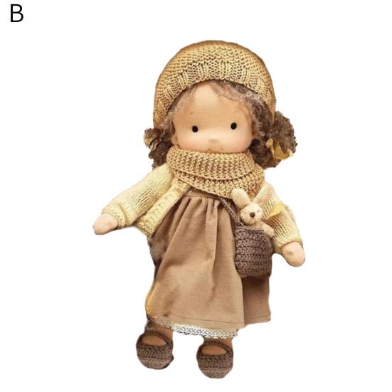 Вальдорфская кукла ручной работы с длинными волосами Вязаная кукла Принцесса Игрушка Куклы Новый год