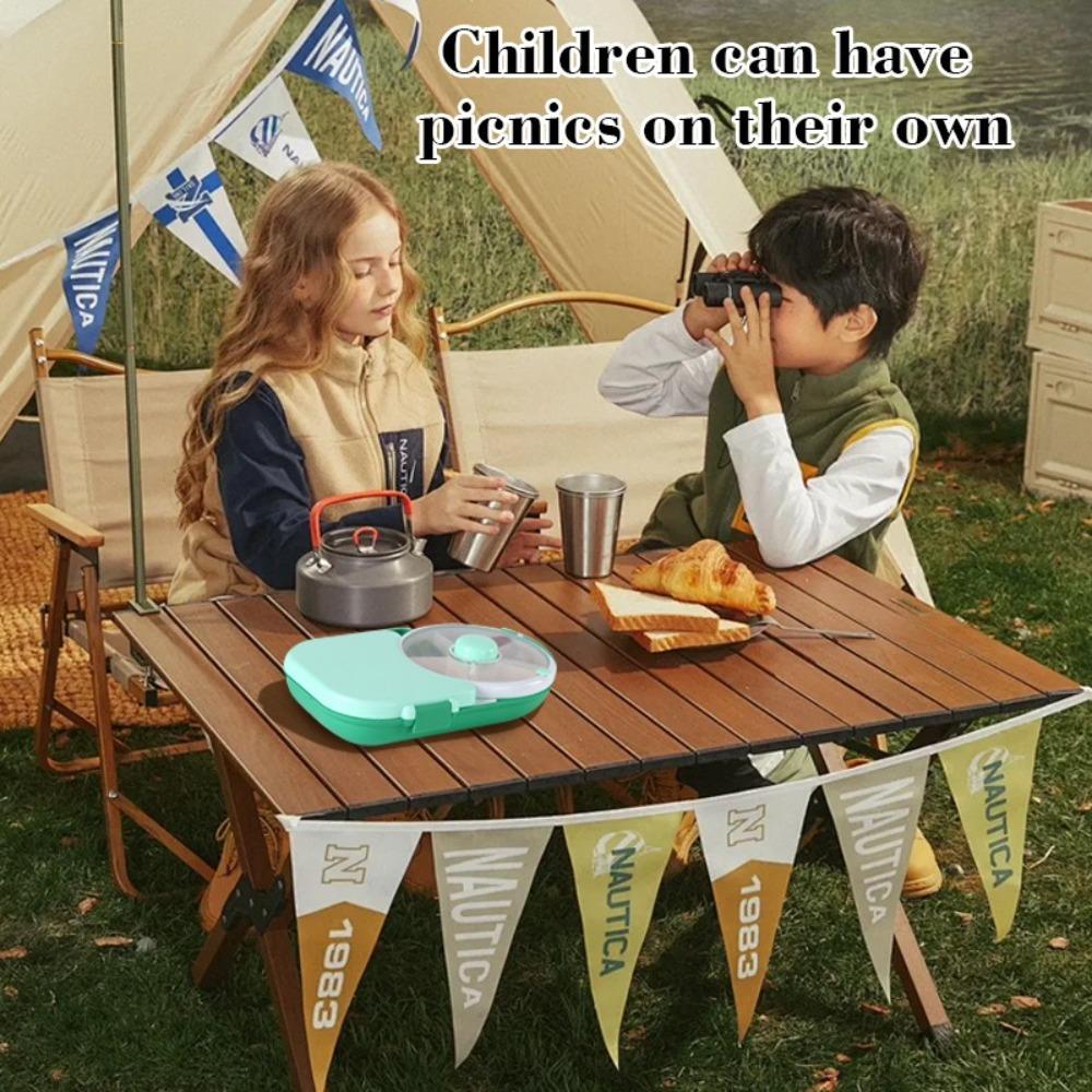 With 5 Compartments Rotating Lunch Boxes Moisture-Proof Rotating Snack Container Snack Spinner