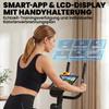 Exercise Bike Height-Adjustable Home Trainer with App Magnetic Resistance LCD Monitor Pulse Sensors Phone Holder