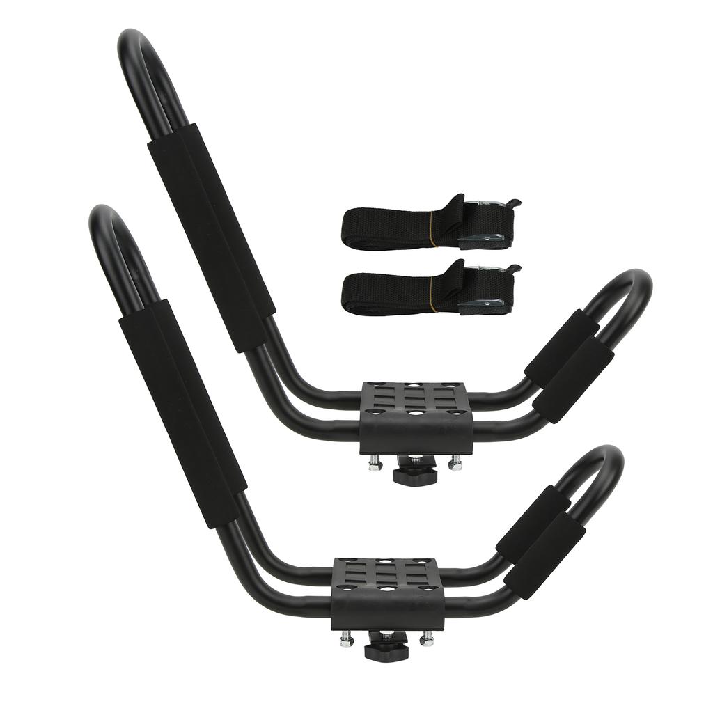 Kayak Roof Rack J Shaped Bar Rust Proof Metal Canoe Carrier Car Top Mount for Surfboard Sailboat