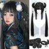 WTB синтетический парик женский длинный конский хвост черный цветной короткий прямой парик дворцовый стиль Лолита косплей рождественский вечерний парик