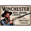 Винтажный металлический знак Winchester Rifle 8x12 для стены, деревенский декор для паба, бара, мужской комнаты