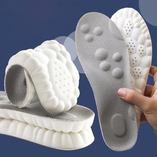 2 Pairs Air Cushion Height Increase Insole Breathable Insoles Moisture-Absorbing Fast-drying Shoe Insoles for Sports Shoes