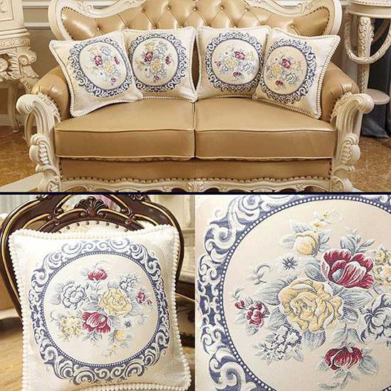 Моющиеся чехлы на подушки в европейском стиле с принтом, наволочка для дивана для гостиной, автомобильная подушка, подушка для поясничной поддержки, съемный чехол