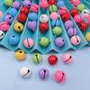 10 Pieces/pack Handmade Christmas DIY Jewelry Accessories 13.5mm Candy Color Metal Bell Keychain Creative Pendant Accessories
