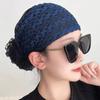 Lace Muslim Headpiece Soild Color Headband Retro African Head Wraps  Women