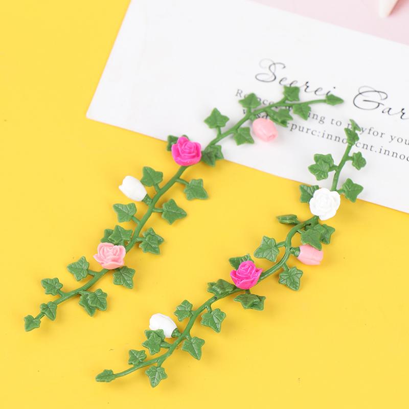 1:12 Миниатюрный кукольный домик, модель цветка из ротанга, садовые украшения, аксессуары