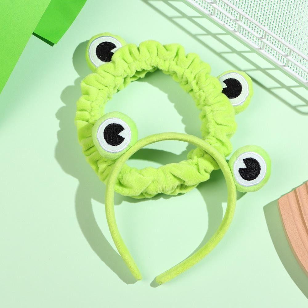 Elastic Face Wash Headband Cartoon Frog Headband Cute Makeup Headband Woman Girls