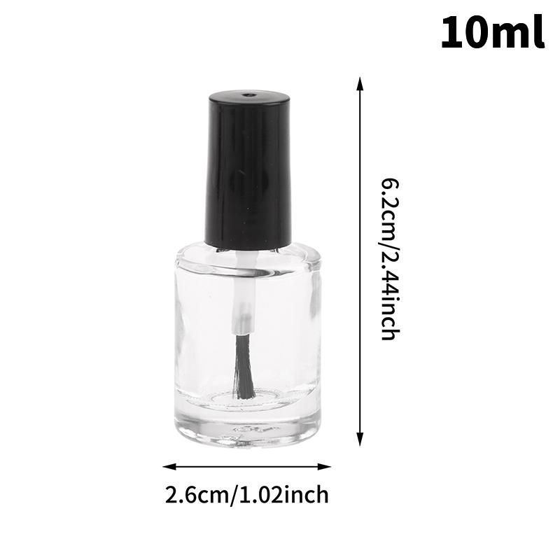 Пустая прозрачная стеклянная бутылка для ногтей с гель-лаком для жидкого искусства, многоразовый контейнер