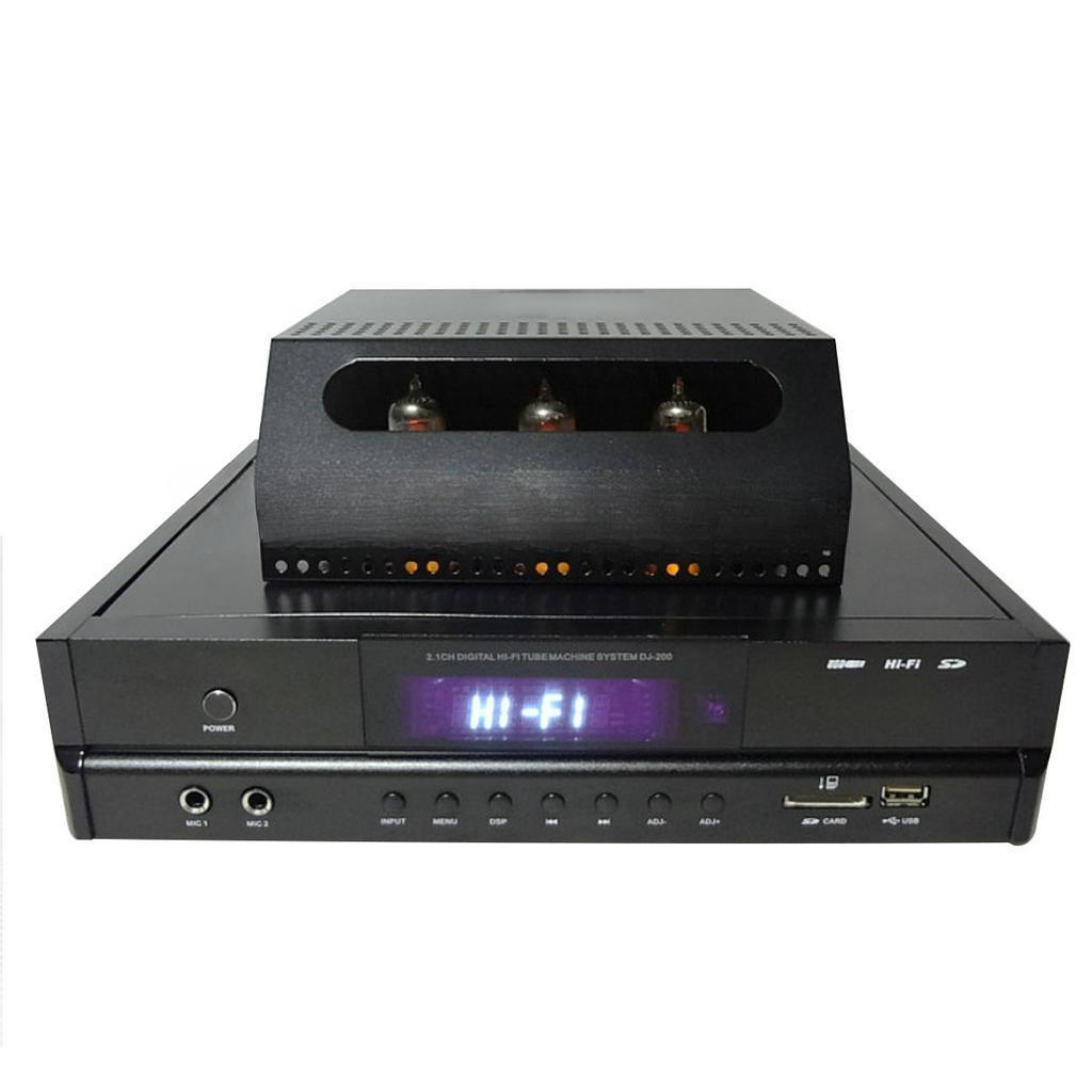 200 Вт HIFI bluetooth 4.0 2.1 Ламповый усилитель мощности USB SD Усилитель Микрофон Сабвуфер Усилитель Домашнее аудио Ламповый интегральный усилитель
