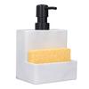 Набор дозаторов для мыла для кухни 300 мл Современный вид под мрамор Большой объем Дозатор-помпа для мыла с губкой