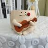 Гитара улыбающееся лицо горшок для растений смоляная голова укулеле цветочный горшок для дома и улицы кактус суккулентные растения контейнер для дома балкон сад украшения