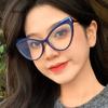 Оправы очков «кошачий глаз» с защитой от синего света, женские модные с принтом, оправа для очков, женские, TR90, компьютерные очки, диоптрии