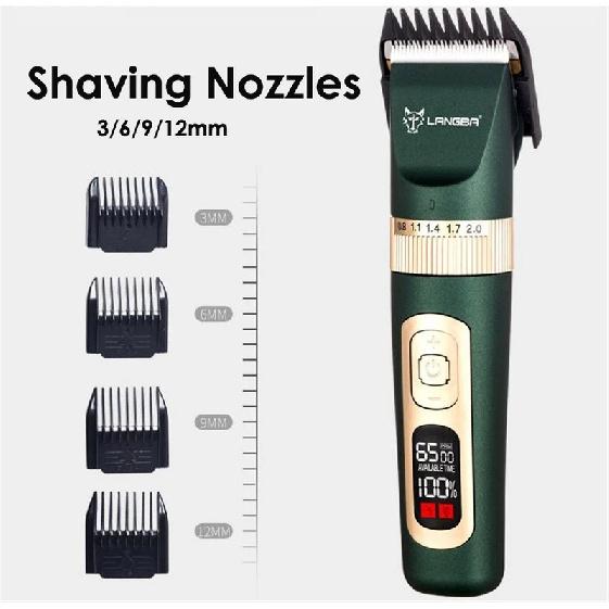 LANGBA C95 Dog Clipper Professional LCD Display Pet Cat Clippers Shaver Electrical Grooming Trimmer Rechargeable Haircut Machine