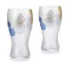 ADERIA Nippon Taste Rokugourd Beer Glass Pair Made In Gift Beer Birthday Present [Premium Set, 380ml, Japan, Boxed, S6303] Glasses, Glassware, Gift,