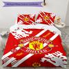 Manchester Football 3pcs Bedding Set Duvet Cover Closure Includes 1 Duvet Cover & 2 Pillowcases for All Seasons Bedroom Home Dorm Decor