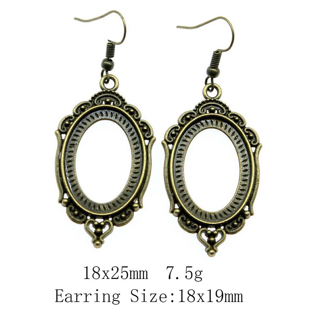 Подарки для женщин Винтажные серьги Овальные серьги-крючки Стеклянный кабошон Основание Подставка Подставка Серьги-подвески и подвески Женские сумки Серьги