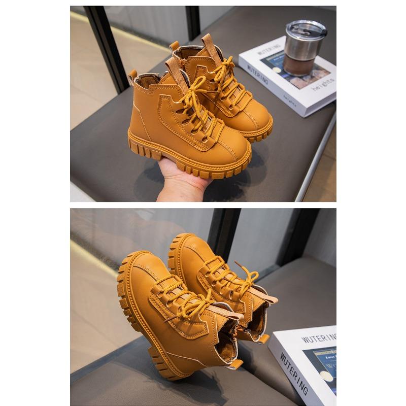 Ретро мода мальчики Мартин сапоги британский стиль красивые детские кожаные сапоги