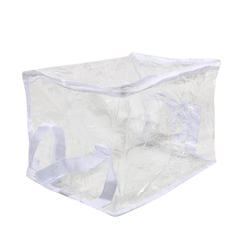 Multifunctional Toy Doll Storage Bag Household Large Capacity Portable Waterproof Book Sorting Organizer PVC Foldable Transparent Basket