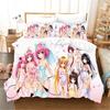 3D современный японский мультфильм аниме фильм милая девушка сексуальный 3 шт полиэстер постельное белье комплект пододеяльник и 2 шт наволочка
