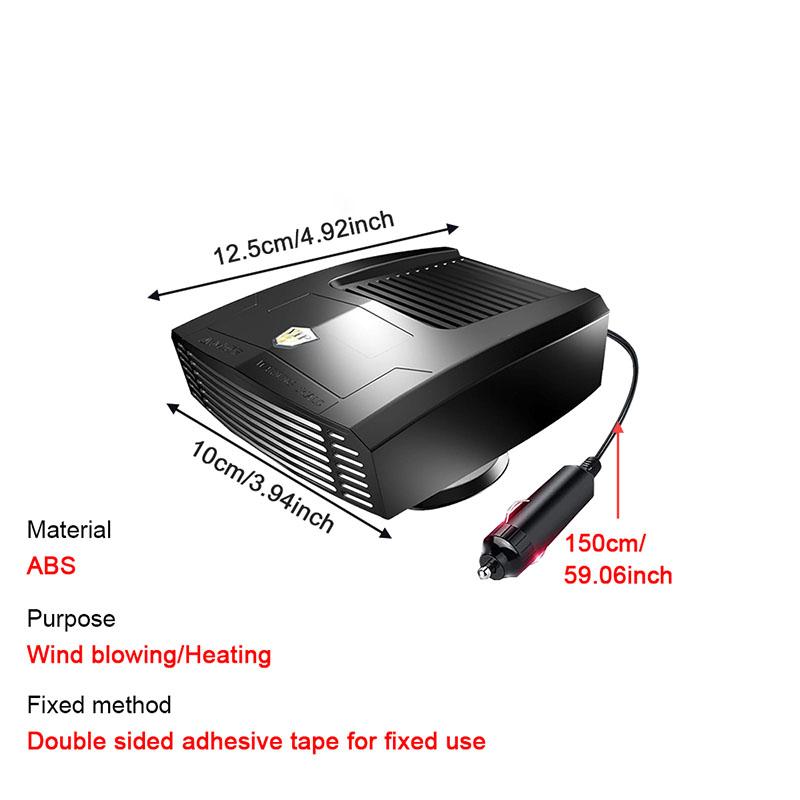 2 шт. Электрический автомобильный обогреватель Вентилятор-охладитель воздуха 12 В Портативный Осушитель Размораживатель Вентилятор отопителя 150 Вт Сушилка Запотевание лобового стекла Аксессуары