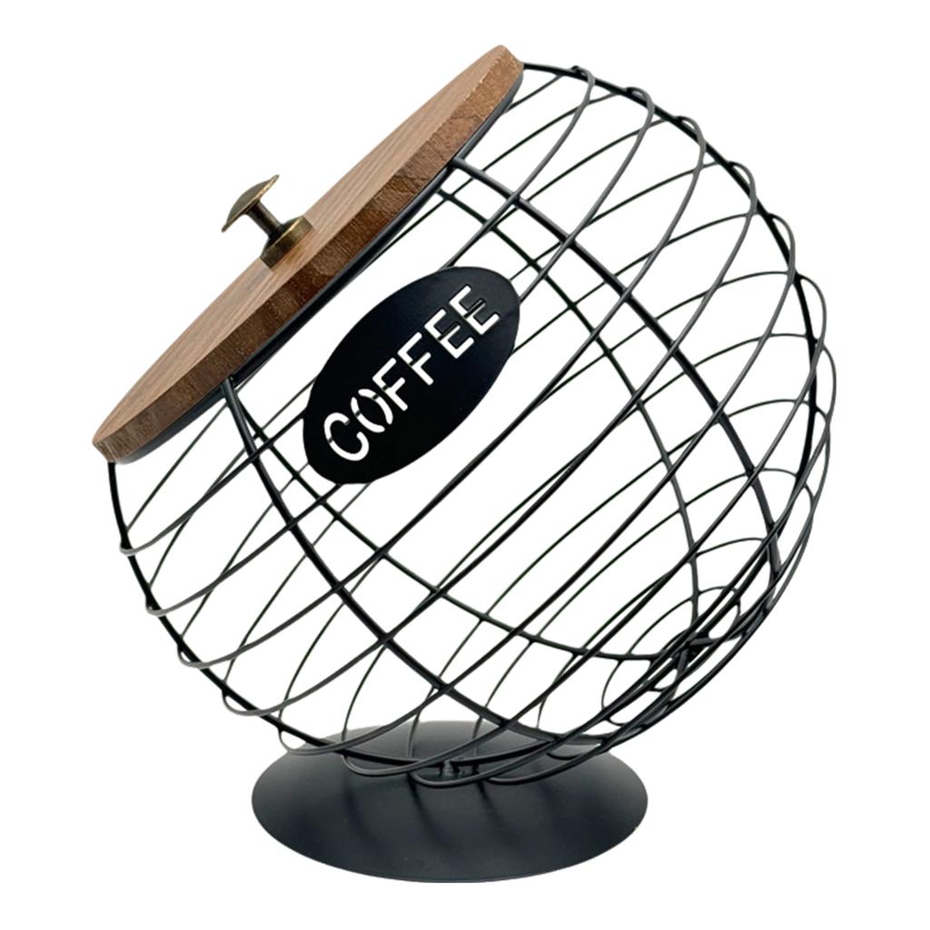 Корзина для хранения фруктов Iron Art, большая емкость, органайзер для кофейных капсул, диспенсер для капсул эспрессо для кухонной столешницы