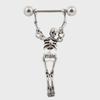 Skull Hypoallergenic Stainless Steel Nipple Ring - Body Piercing Nightclub Accessory