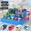 Totsuki Adventure Set: Train & Police Car Track Toy for Kids