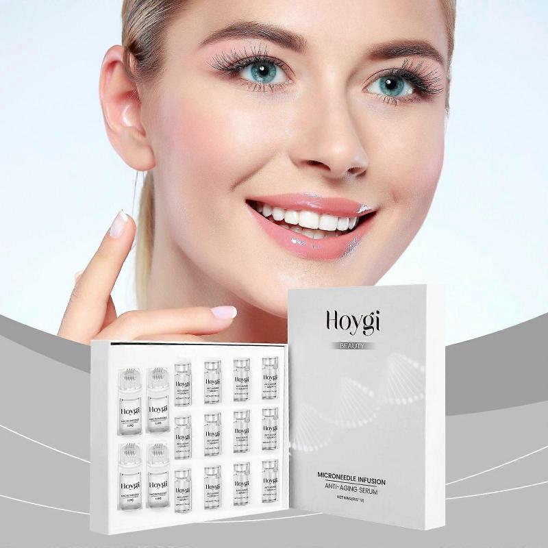 Набор для микронидлинга, Набор для микроинфузии для лица, Средство для подтяжки кожи, Система микронидлинга с инфузией, Сыворотка для лица против старения и разглаживания морщин12+4