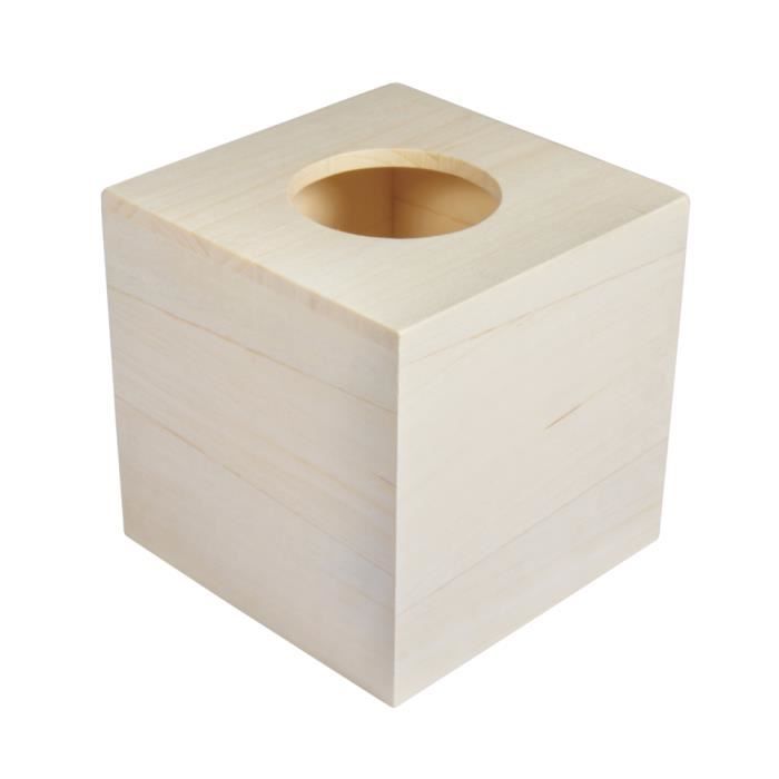 Boîte en bois - FSC 100% - 14x14x14 cm - Nature - Cosmétiques - Mixte
