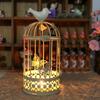 Iron Hollow Birdcage Candle Holder Birdcage Café Bar Desktop Candle Stand  Café Interior