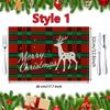 New Christmas Placemats Red Green Plaid Placemats Reversible Heat-Resistant Santa Claus Place mat for Xmas Home Decoration Gifts