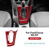 Для Ford Focus SE ST MK3 2012 2013 2014 Накладка-стикер из настоящего мягкого углеродного волокна Панель рамки рычага переключения передач LHD RHD Аксессуары для автомобиля