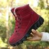 910 lace-up non-slip couple snow boots winter velvet warm hiking shoes outdoor high-top cotton shoes