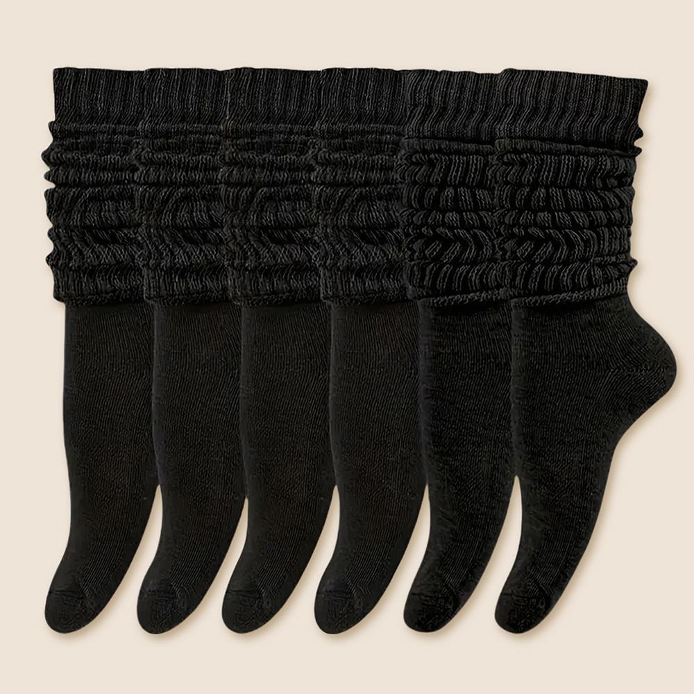 3/6/30 пар женских носков-гольфов, удобные и универсальные, длиной до икры, идеально подходят для повседневной носки и создания непринужденного модного образа.