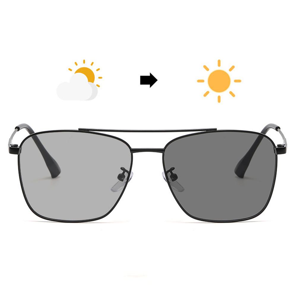 Модные меняющие цвет очки в металлической оправе унисекс с защитой от синего света и ультрафиолета, очки для мужчин и женщин, солнцезащитные очки