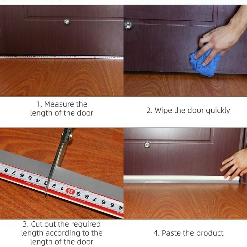 Дверной фиксатор сквозняка Дверной уплотнительный пояс Клейкая уплотнительная резиновая наклейка Акустический блокиратор Насекомые Дверной фиксатор Защитный держатель